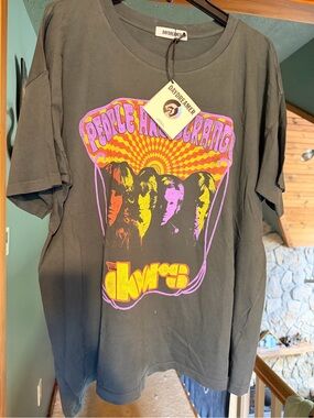 Daydreamer Black Graphic The Doors 'People Are Strange' Tee